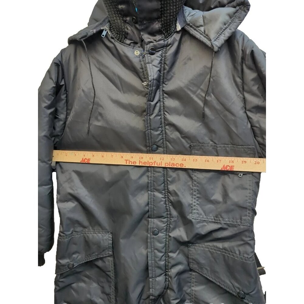✅VTG Oshkosh Sportswear Snow Snowmobile Suit Black Belted Talon Zipper Womens M - Picture 4 of 14